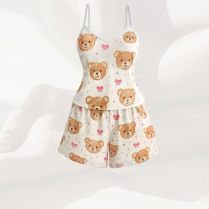 تاپ شلوارک ساتن کد 82040